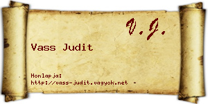 Vass Judit névjegykártya